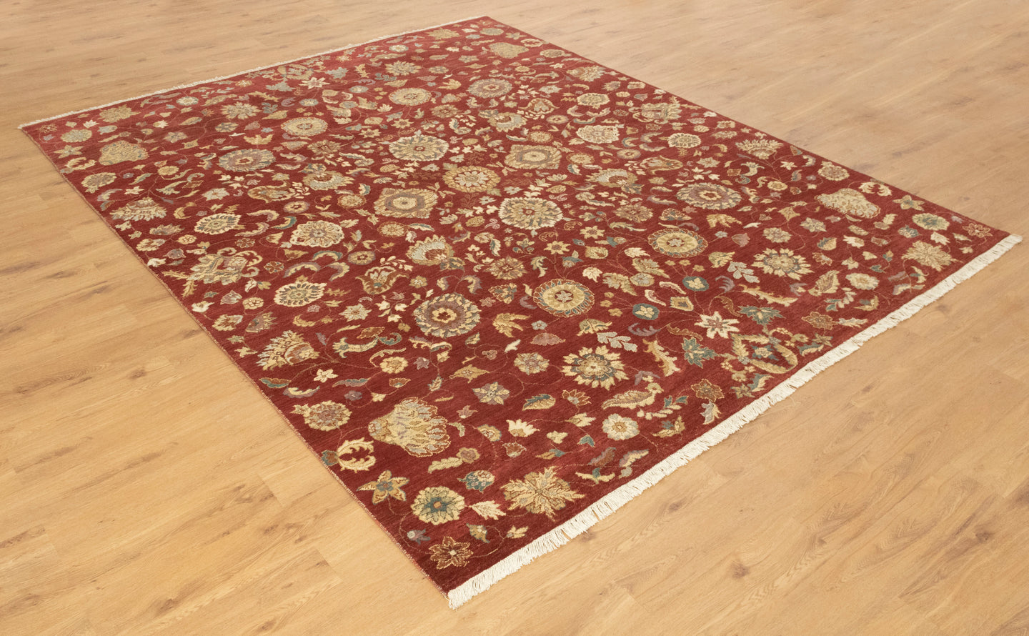 8x10 Sanguine Rust Classic vintage Oriental Woolen Rug | Shritija Rugs | Traditional Carpets Online